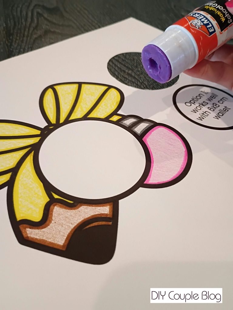 gluing photo to ornament 