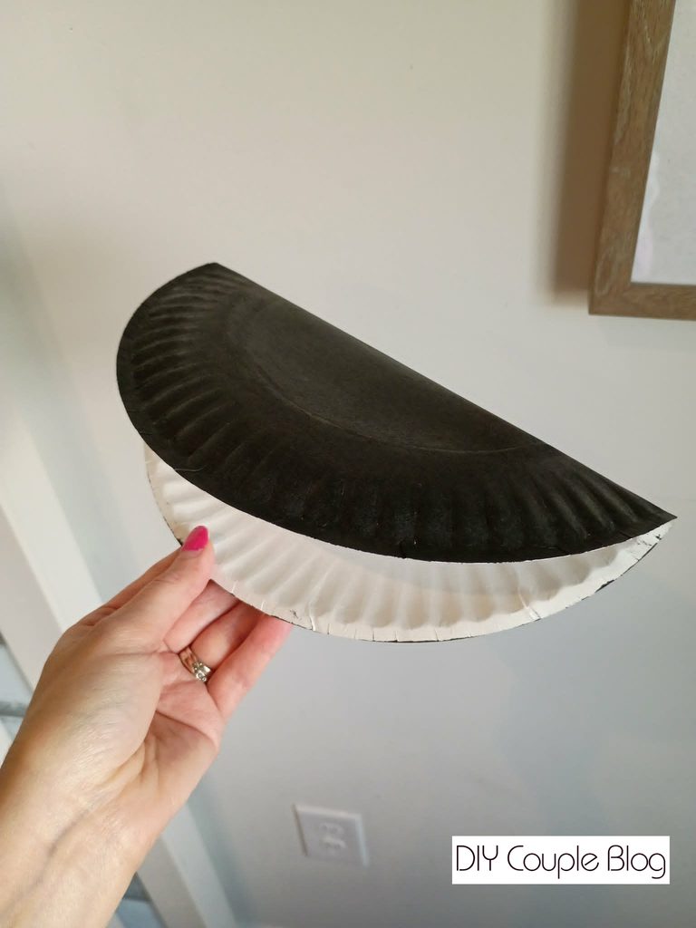 paper plate folded in half like a taco