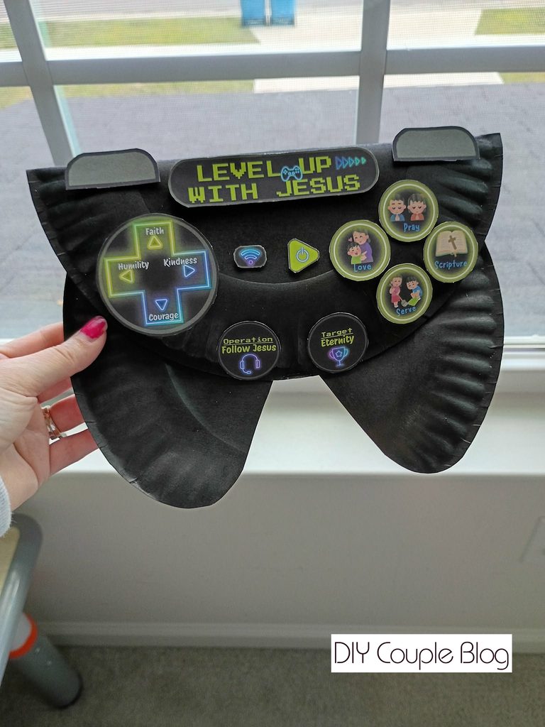Christian printable activity for kids game controller 