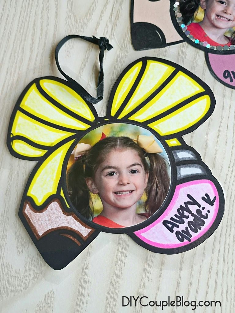 pencil ornament with school photo